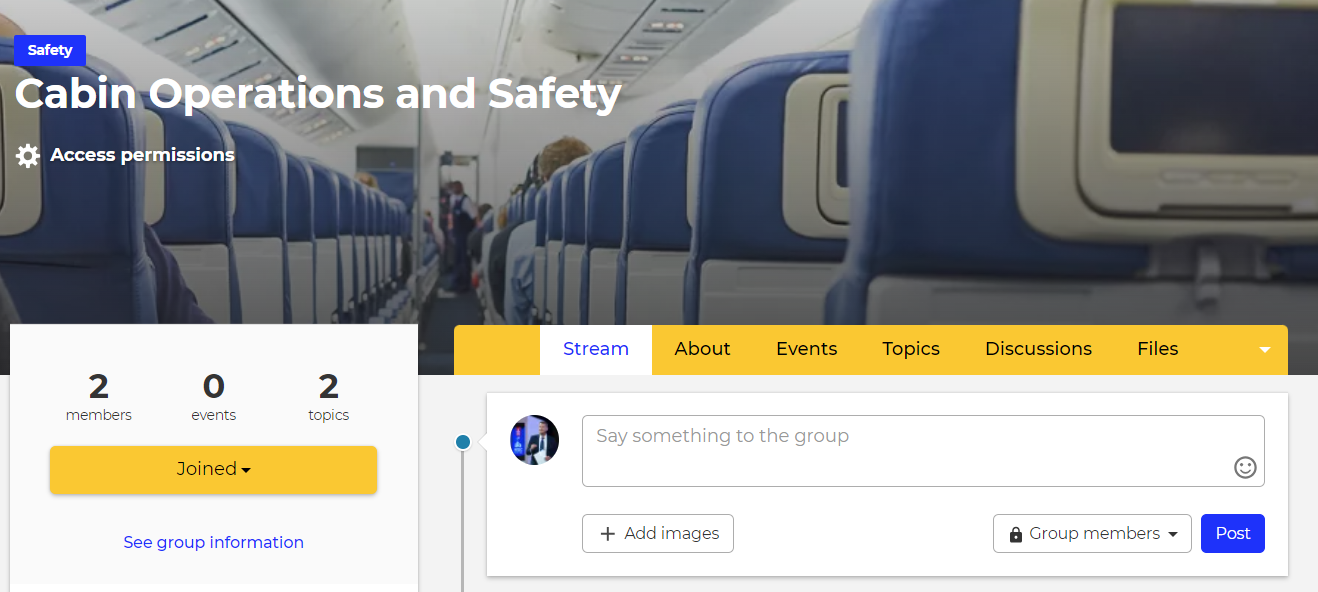 Group homepage